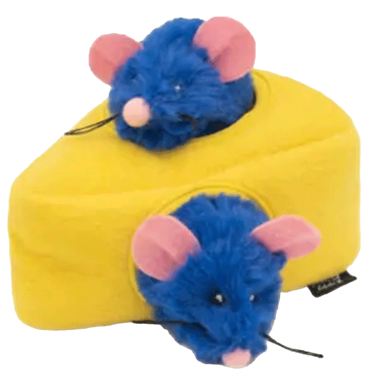Zippy Paws Cheese Mice Burrow Yellow Cat Toys
